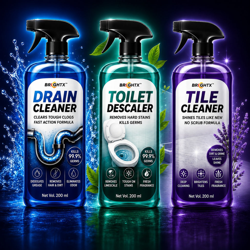 BrightX Drain Cleaner, Toilet Descaler & Tile Cleaner